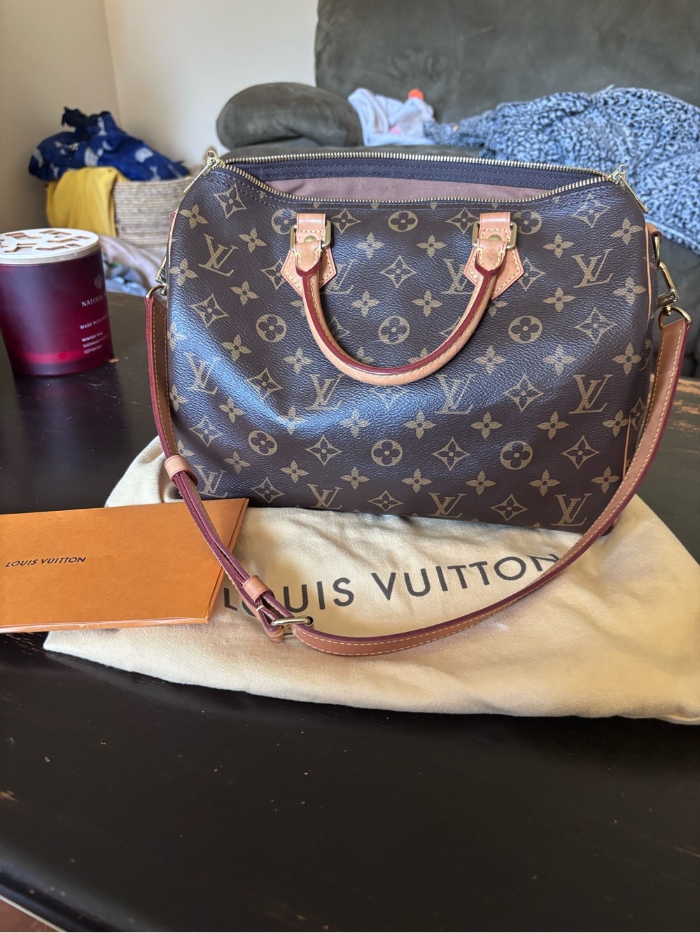 Louis Vuitton Monogram Speedy 30 Bandouliere